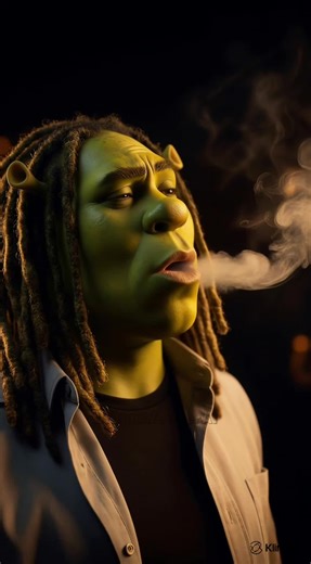 Shrek Reggae Story Shrek steps into the riddim 🌿 Smoke in the air, calm flow and reggae vibes straight from the swamp. No rush, no stress — just a story told through voice and rhythm. 🎶🔥 Made by @Kling AI 2.6 - Motion Control brings precise tharacter actions, expressions, and visuals with voice, sound and atmosphere in one pass. . #klingai #kling26 #KlingMotionControl #reggae #Shrek