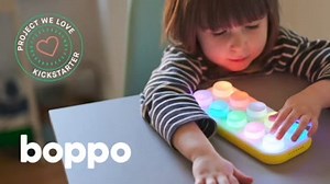 boppo – the screenless tablet for learning and fun (Full video, click the link below.) https://www.kickstarter.com/projects/boppo/boppo-the-screenless-tablet?ref=discovery_newest?ref=discovery_newest&total_hits=67368&category_id=52 Endless possibilities with 10 light-up buttons, a speaker, and a growing library of 30 free apps | Creative New Idea Gizmos