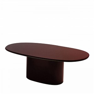 Oku Oval Wine-Red Dining Table by Federica Biasi