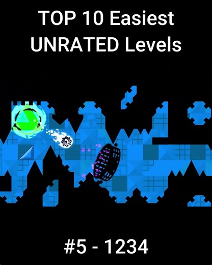 TOP 10 Easiest UNRATED Levels #geometrydash #gd #gaming #games #music