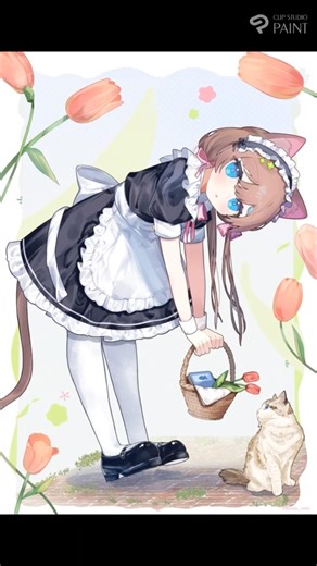 OC描いた!🐈 #イラストメイキング #イラスト #drawing