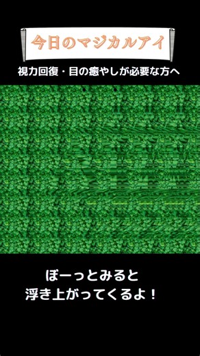 🌱何か浮き出る！？マジカルアイ🌱見えた人はコメントへ#shorts#ステレオグラム#stereograms#視力回復#3D立体視#3Dvideo