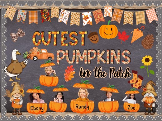 Pumpkin Fall Bulletin Board Decor Kit: Printable Classroom Decoration (digital Download) - Etsy