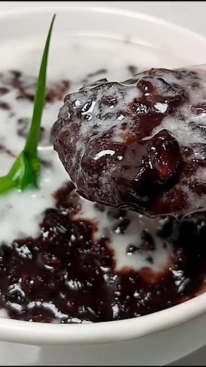 easy way to make black sticky rice porridge #shorts