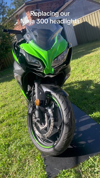 Replacing the headlights on the ninja 🏍️🖤#ninja300 #ninjabike #kawasaki #kawasakininja #modified #bikes #motorbike #bikemods #kawasakininja300 #repairs #bikecouple #carcouple #wrx #honda #ducati #modify #bikerepairs #motorbikesoftiktok #vixen #ninja