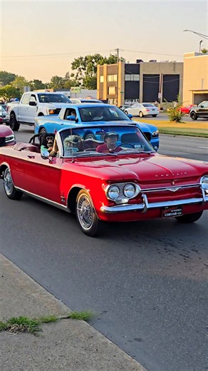 Chevrolet Corvair Classic Car Drive By Engine Sound Woodward Dream Cruise 2025 | Casey Faitel