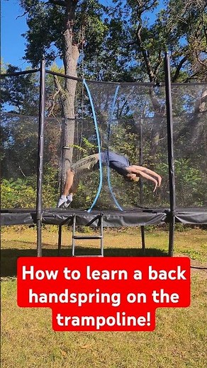 How to learn a back handspring on the trampoline! #flips #trampoline #tramp #gymnastics #gymnast