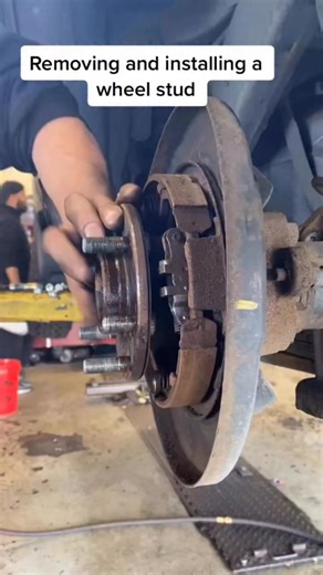 Michael Andre on Instagram: "Installing a wheel stud #mechanic #cars #automotive #philly #autos #studs #inspection #fypシ #reelsfypシ #yeahbuddy #fun #repair #life"