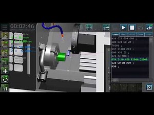 FACE GROOVE. CNC SIMULATOR PE G74 CYCLE FOR THE FACE GROOVING CUT CNC VMC SIMULATOR.