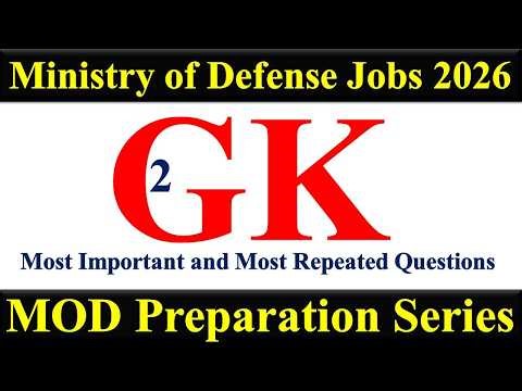 MOD Screening Test Preparation | GK Questions | MOD Assistant Director, Sub Inspector | MOD Jobs |