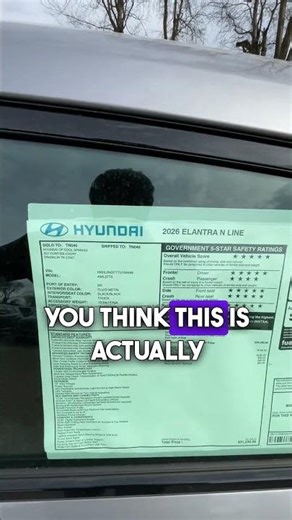 2026 Hyundai Elantra N Line-Window Sticker