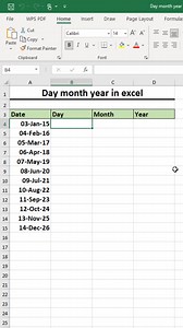118K views · 1K reactions | Day month year in excel  #exceltutorial #exceltips #exceltricks #excel | Time to Office | Facebook