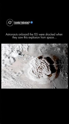 Powerful Eruption Seen By ISS Astronaut 🌋👩‍🚀