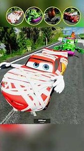 🔥Can Lightning McQueen Cars Fit Inside a Shipping Container? | BeamNG.drive #crashtest #automobile