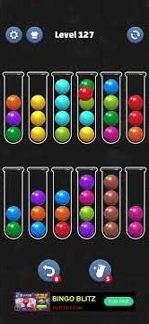 Ball Sort Puzzle Level 127 🧩 #ballsortpuzzle