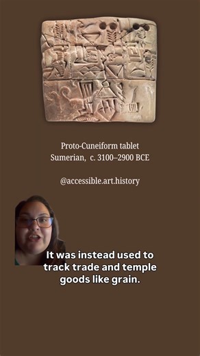 Proof-Cuneiform Tablet, c 3100 BCE Mesopotamia #arthistory