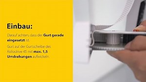 Schellenberg 22745 Elektrischer Rolladen Gurtwickler Unterputz RolloDrive 45, bis 4 m² Rollladenfläche, 23 mm Gurtbreite, mit Zeitautomatik und Netzteil