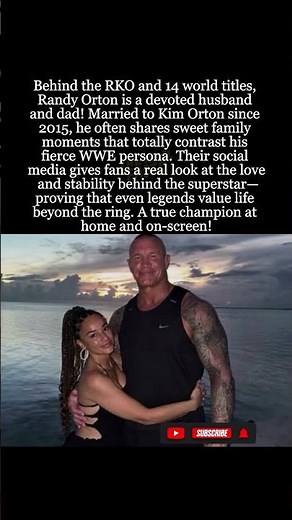 Randy Orton The Man Behind the RKO and His Family Life with Kim Orton #shorts #RandyOrton #WWE