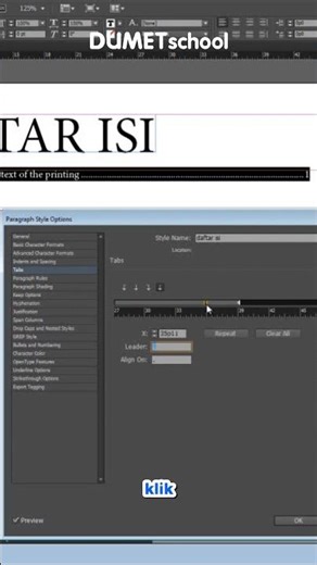 Cara Membuat Titik Daftar Isi Otomatis di InDesign