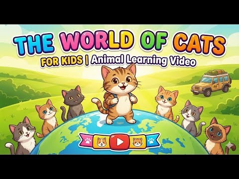 The World of Cats for Kids | Animal Learning Video
