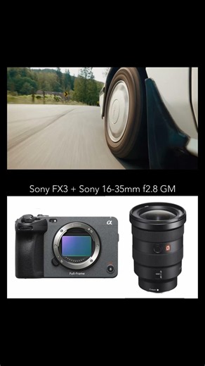 Camera & lens breakdown for some car mounted shots. #sonyfx3 #sonyalpha #sonyfx6 #cinematography