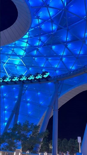 INSANE Tron Lightcycle Roller Coaster at Night | Disney World
