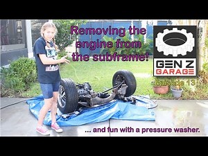 Removing the Fiero engine from the sub-frame! - Gen Z Garage - Ep 13