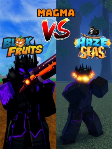 Magma Blox Fruits VS Magma Haze Seas #bloxfruits #roblox #fyp #rge #fypppppppppppppp