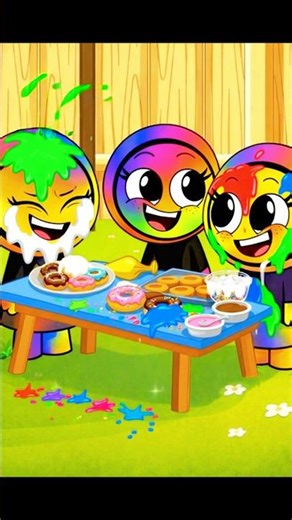 Cute Emoji Friends Decorating Donuts 🍩🌈 | So Satisfying!
