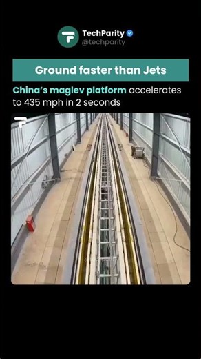 China's maglev platform accelerates to 435 mph in 2 seconds