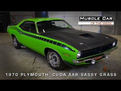 1970 Plymouth 'Cuda AAR Sassy Grass Green Video Muscle Car Of The Week Video #50