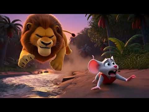 The Lion & The Mouse Save Each Other 🦁🐭 | 3D Animated Moral Story for Kids
