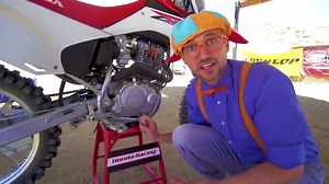 Blippi Rides a Motorcycle | Dirt Bikes for Children - Videos For Kids