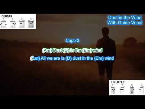 Dust in the Wind (capo 3) - Cover - Play along with scrolling guitar chords and lyrics