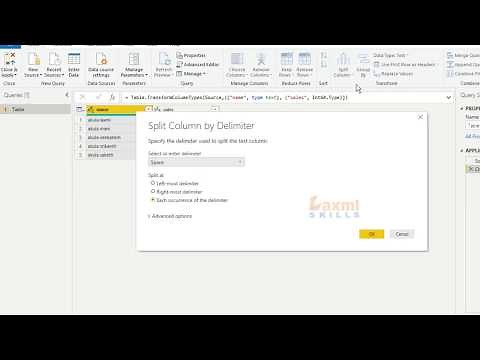 Split First & Last Name Using Power Query in power bi desktop