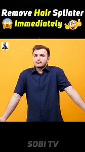 Remove Hair Splinter Immediately⚠️ | Sobi Tv