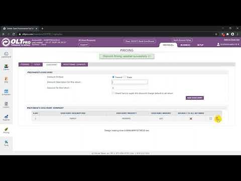 OLTPro Professional Tax Software Invoice Pricing Setup