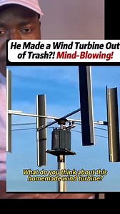 191K views · 3K reactions | He Made a Wind Turbine Out of Trash?! Mind-Blowing! | MR AJ | Facebook