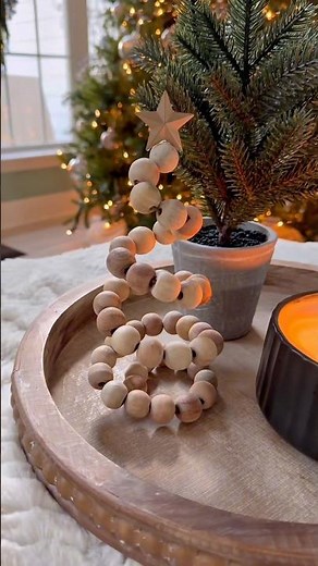 DIY Wood Bead Christmas Tree