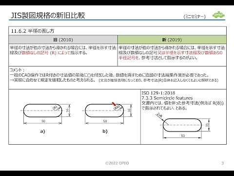 20220508 OPEOミニセミナー01 JIS製図規格の新旧比較