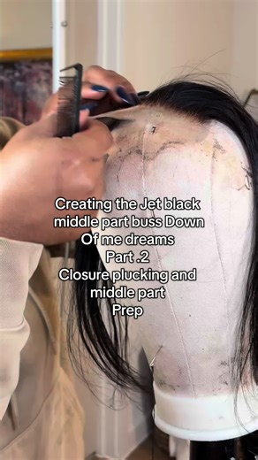 Creating the Perfect Jet Black Middle Part Hairstyle