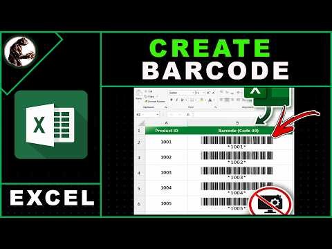 How to Generate Barcode in Excel Without Any Software