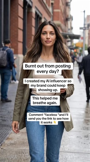 My AI influencer helps me stay visible without burning out. Posting every day started to drain me. Not because I didn’t care — but because filming, editing, and always trying to be “on” was exhausting. So I created my AI twin to help me stay visible even on days I don’t have the energy. It helps keep my digital marketing running, takes pressure off showing up on camera, and lets me rest without disappearing from my business. Honestly, it gave me space to breathe while my brand still shows up. If