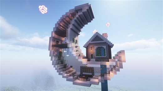 【建筑教程】我的世界月亮小屋保姆级建筑教程