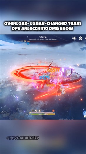Overload Lunar-Charged team DPS Arlecchino DMG show #genshinimpact #arlecchino