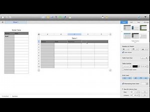 How to create a table in numbers
