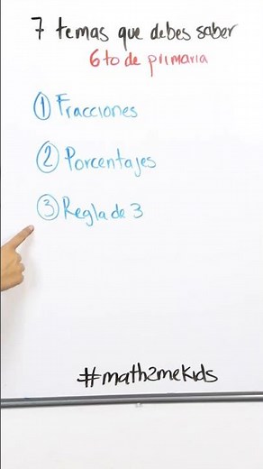Temas importantes de matemáticas para 6to de primaria | Kukis | Shorts