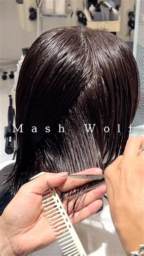 【カット動画】リアルお客様スタイル！ #マッシュウルフ #ウルフカット #カット動画 #カット講習 #haircut #ヘアカット