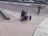 Man crashes his $1k motor trike at skate park in Denver