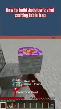 How to build Judelow’s Crafting table trap!